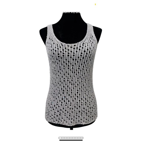 Eileen Fisher Sweaters - Eileen Fisher Open Knit Sequin Sleeveless Sweater Women's‎ Size XS